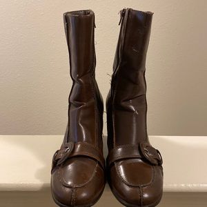 Graceland brown heeled boots Sz 9, EU 40